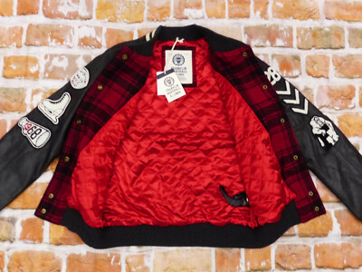 NEUF FRANKLIN MARSHALL 1999 Extérieur Veste de College Aigle Oiseau Vintage T:L EUR 381,59 - FR
