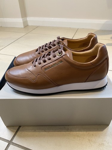 Zapatilla deportiva Paul & Shark Yachting Tigre de cuero tostado para hombre EU 42 UK 8 R.R.P £240 - Imagen 10 de 24