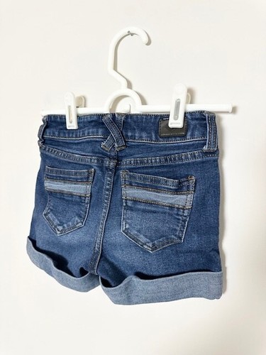 Celebrity Pink Girls Roll Cuff Denim Jean Shorts Size 7 Medium Blue Pockets - Picture 7 of 10