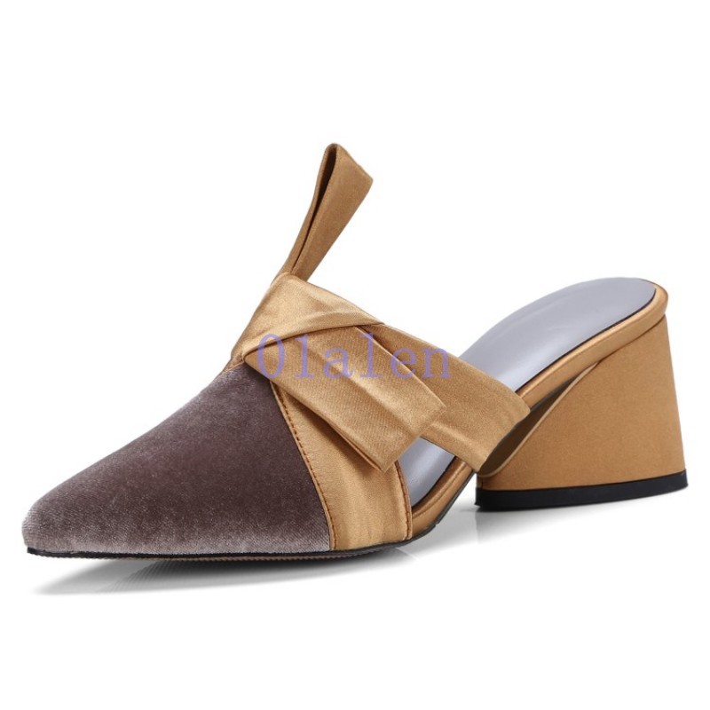 Donna Pointy Slip Toe Mid Block Heel Slip Pointy On Suede Slipper Fall 2019 Plus Taglia Chic eb0d38 Donna Pointy Slip Toe Mid Block Heel Slip Pointy On Suede Slipper Fall 2019 Plus Taglia Chic eb0d38