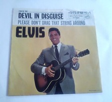 5 - 45 Record Cover Sheets. 2 Elvis, 2 Jonny Mathis, 1 Fats Domino (NO Records)