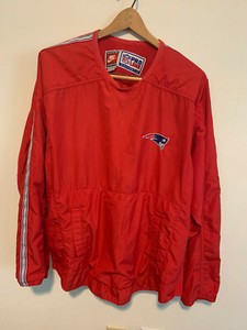 New England Patriots Nfl Windbreaker Red Nike Pro Line Large Jacket Ebay