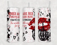 Valentines slim 20oz custom tumblr