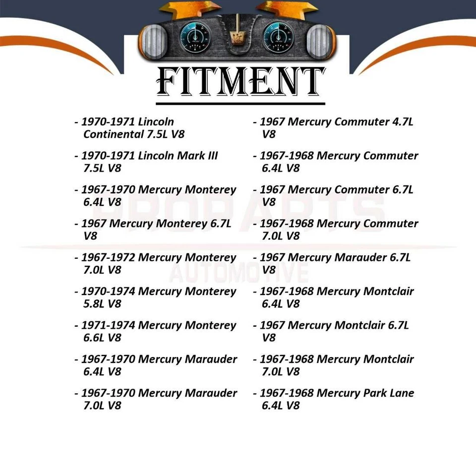 1x Bomba de Direção Elétrica para 1970 1971 1972 1973 1974 Mercury Monterey 5.8L - Imagem 2 de 4