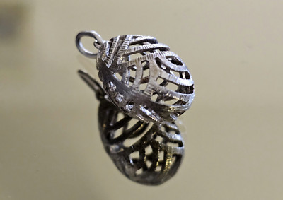 Ilias Lalaounis signierter griechischer Osterei Sterling Silber 925 Anhänger.