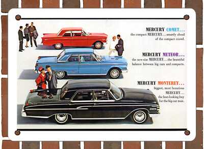 Metal Sign - 1962 Mercury Comet Meteor and Monterey - 10x14 Inches
