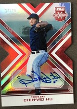 Tampa Bay Rays CHIH-WEI HU autographed 2016 Panini Elite  - Certified