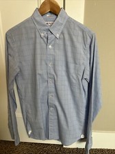 JCREW Thomas Mason Blue Checked S Small Slim Fit 14 14.5
