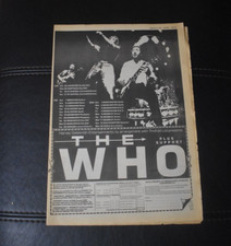 The Who 1980 full page concert ad from rock and roll newspaper 1980 Mail order