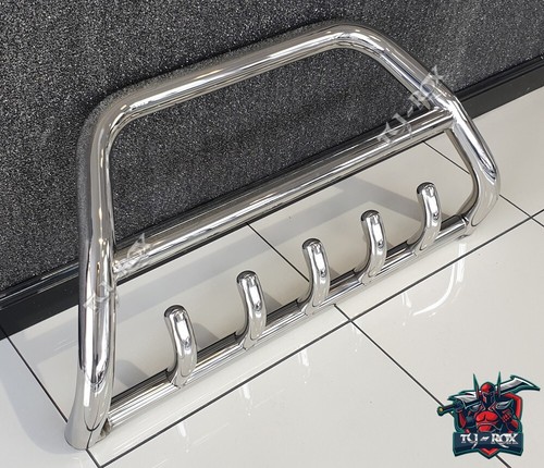 For VW VOLKSWAGEN TRANSPORTER T4 CHROME NUDGE BULL BAR PUSH AXLE BAR 1990-2003 - Picture 14 of 14