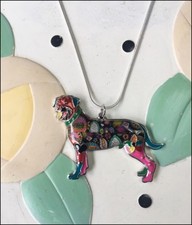 Rottweiler Enamel Charm Necklace - NEW - FREE SHIPPING