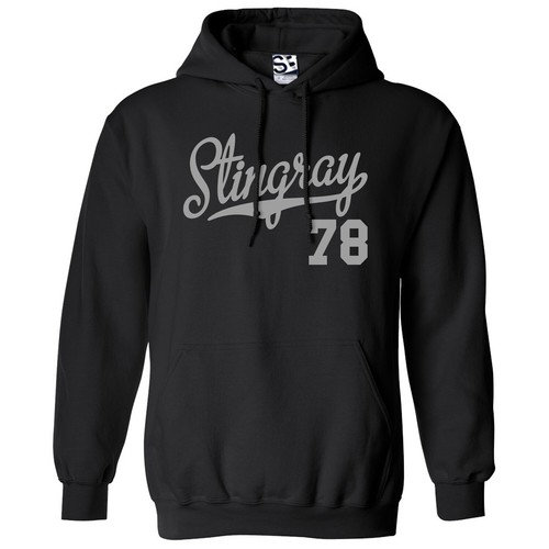 Stingray 78 Script HOODIE | 1978 C3 Vette Classic Car Jersey Hooded Sweatshirt - Picture 19 of 34