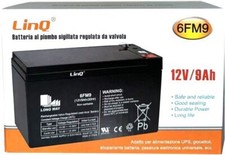 Batterie Plomb 12V 9Ah 6FM9 Soupape Régulée Scellée LinQ UPS Jouets
