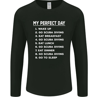 My Perfekt Tag Scuba Tauchen Diver Tauch Herren Langärmelig Maglietta
