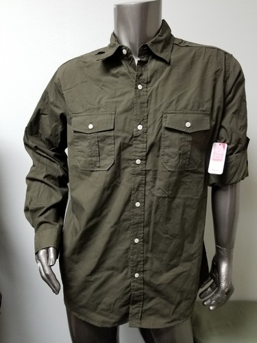 new Mens Open Trails button front shirt with roll up sleeves. - Picture 2 of 4