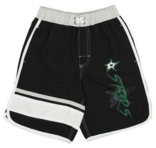 Outerstuff NHL Youth 8-20 Dallas Stars Swim Shorts, Black