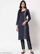 Indian Traditional Wear Woman Office Wear, Daily Wear Cotton Kurti With Pant set