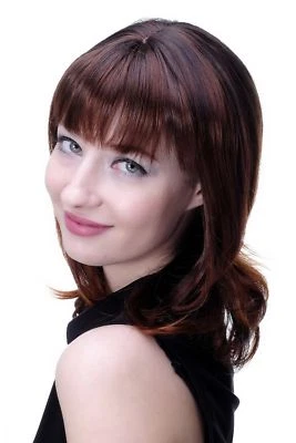 WIG ME UP Damen Perücke natürlich brünett Braun-Mix schulterlang kurz 35 cm 3018-2T130 NEU