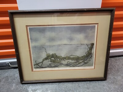 Beach Still Life Lithograph Sandra Bart 1972 14/16 Slate I