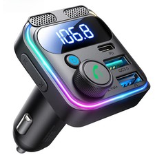 Bluetooth 5.3 Car FM Transmitter 48W PD QC 3.0 Charger Adapter Bluetooth U Disk