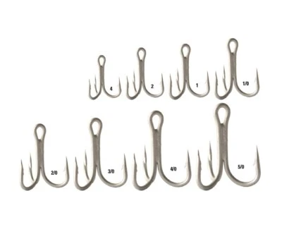 Mustad O'SHAUGHNESSY Treble Hook 9430-DS - 50 pièces taille 4-5/0 triplés - Photo 1/3