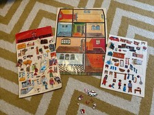 Vintage 80s UniSet 7101 A Discovery Toys Playhouse Set Vinyl Press n peel