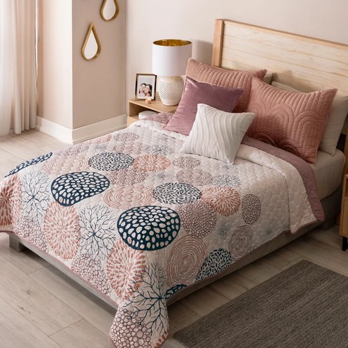 VENETO FIGURES SPECIAL FABRIC REVERSIBLE ULTRASLIM COMFORTER SET 1 PC TWIN SIZE