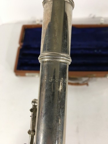 Antique Rare F.E. Olds & Sons Ambassador USA Silver Flute With Original Case - Picture 4 of 11