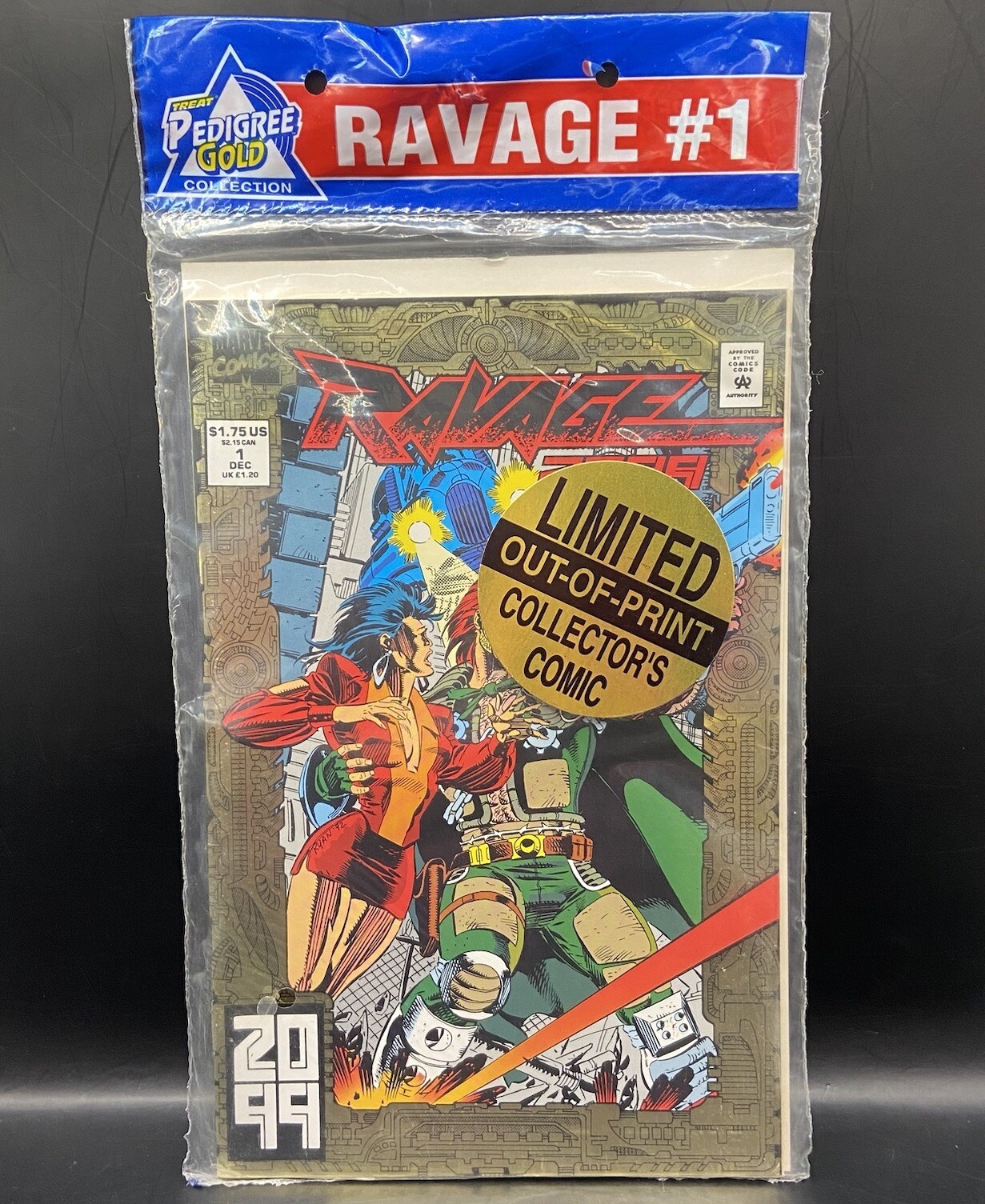 Ravage 2099 #1 1992 Foil Cover Marvel Comic Book Sealed Pedigree Gold Collection