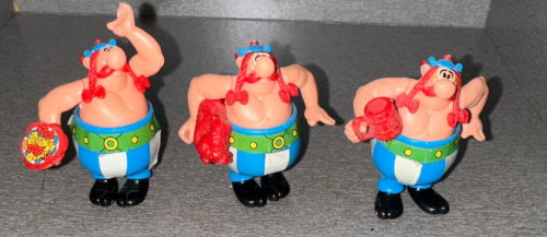 Figurine enfichable tous les 3 différents Obélix d'Astérix 1991 - Photo 1 sur 1