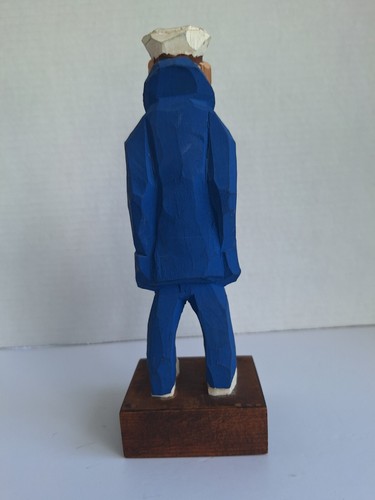 Pudge DeGRAFF Folk Art Hand carved sailor wood Figure Tinley Park, ILL - Bild 3 von 14