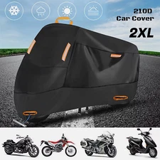 XXL Waterproof Motorcycle Cover Heavy Duty for Sun Snow UV Rain Dust Resistant