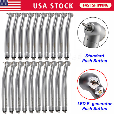 1-10*Dental High Speed Handpiece|Fiber Optic E-generator LED/No LED 4-Hole st