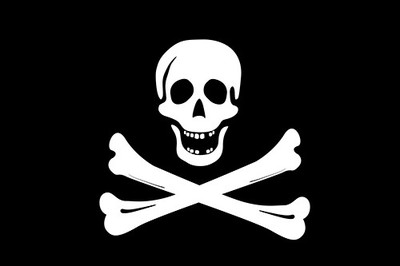Pirate Ship Flag Sticker Skull and Crossbones Decal Bumper Sticker 4x6inch 733