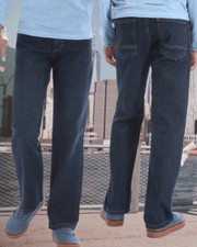 Wrangler Boys' Straight Fit Adjustable Waist Jeans 5 Regular Moonlight Blue NEW