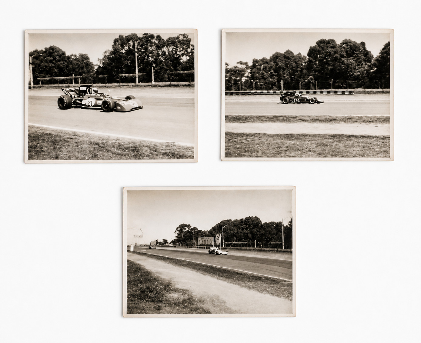 Lotto 3 foto Formula 1 Argentina GP 1972 Stewart Reutemann Lotus Tyrrell Brabham