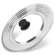 Universal Lid for Pots and Pans Skillets,Pot Lid fit 8.2, 9, 10, 11, 12 and 1...