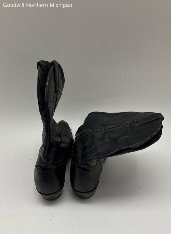 Code West Black Solid Western Cowboy Boots Men NO… - image 3