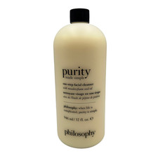 Philosophy Purity Made Simple One-Step Facial Cleanser 32 fl oz No Pump New