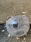 Leandra Drumm Etched Art Glass Bowl Signed Studio 6" Decor 2009 — photo 4