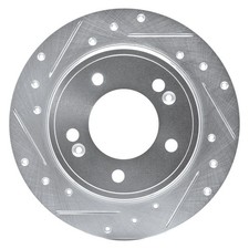 For Hyundai Elantra 17-26 Brake Rotor DFC Premium Drilled & Slotted Rear Driver