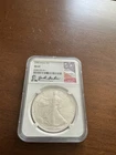 1990 NGC MS69 Silver Eagle John Boehner signed - Flag Label