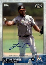 2015 Topps Pro Debut Autographs #87 Justin Twine Auto - BB