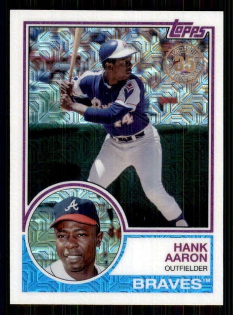 Hank Aaron 2018 Topps 1983 Chrome Silver Pack Mojo Refractor #39 Braves