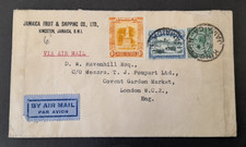 Jamaica Via Air Mail commercial cover MR 1 34 Kingston to Covent Garden Market