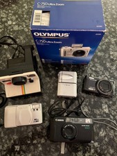 Mixed Camera Lot of 6 Olympus Canon Pentax Polaroid Gateway Untested As Is