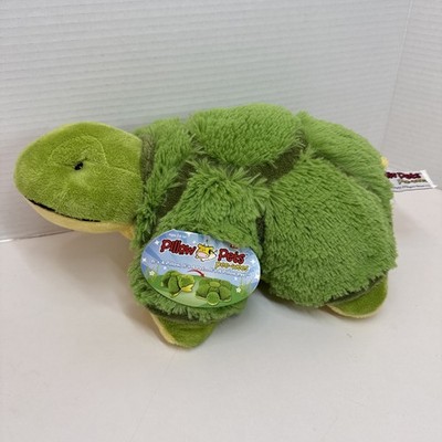 NEW Vintage 2010 Pillow Pets Pee-Wees Tardy Turtle Green Soft 11'' Plush W/TAGS
