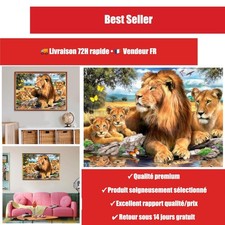 Puzzle 1000 pièces Lion Famille 70x50 cm Adulte Enfant Dès 8 ans