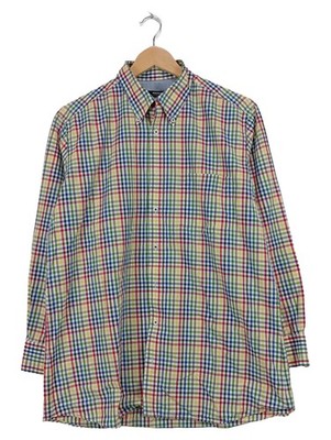 Walbusch Herren Freizeithemd Kariert Button-Down Gr. 40-42 Baumwolle