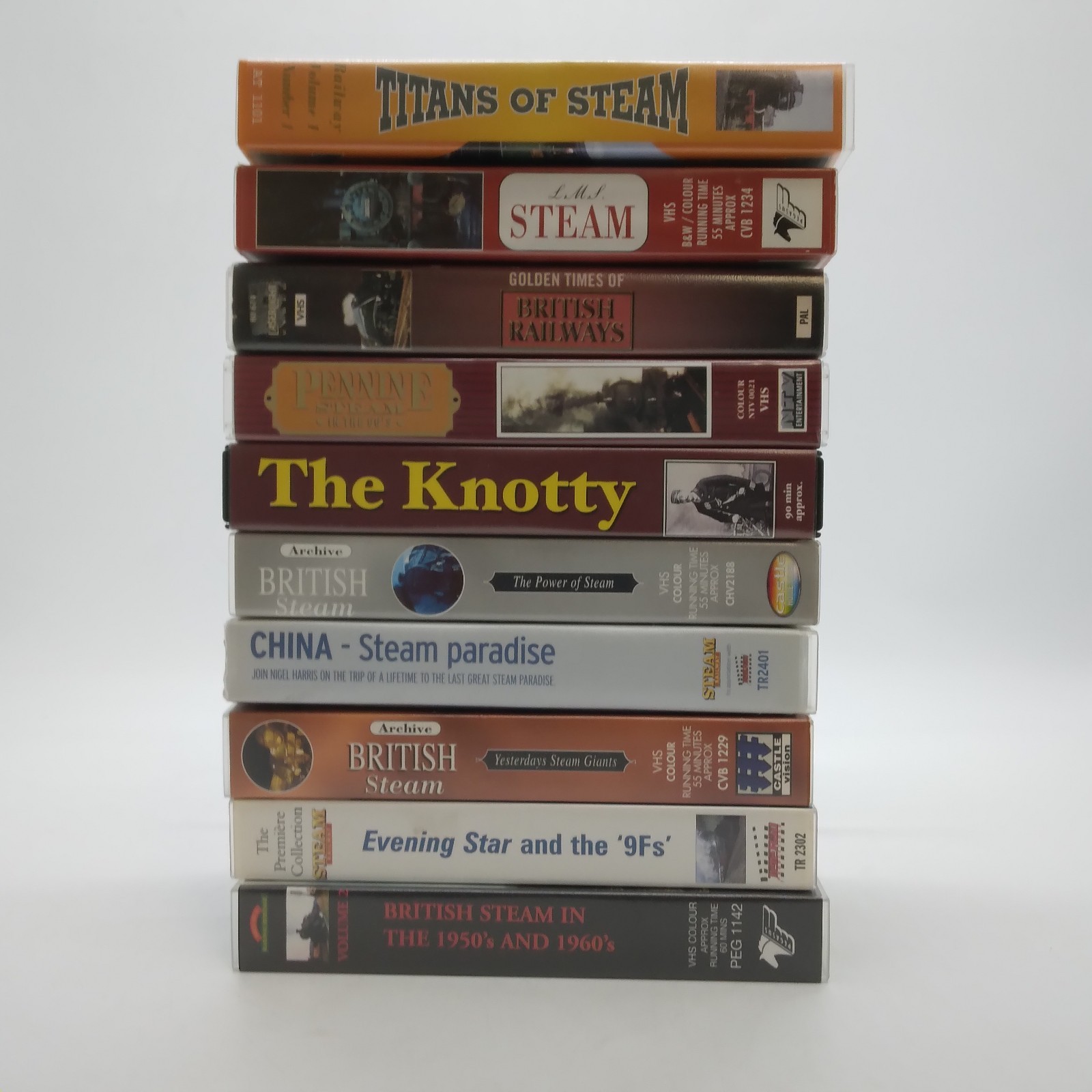 Job Lot VHS Cassettes x10: Steam Train/Engines Documentaries, British & World